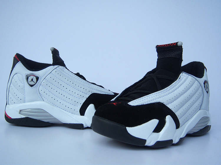 Air Jordan 14 White Black For Women - Click Image to Close