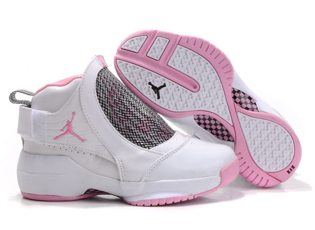 Air Jordan 19 White Pink For Women - Click Image to Close