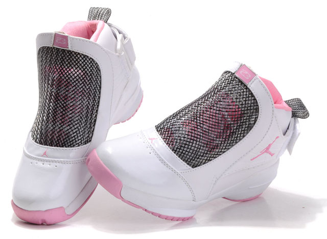 Air Jordan 19 White Pink For Women - Click Image to Close