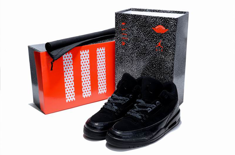 Air Jordan 3 Hardcover Box All Black Shoes