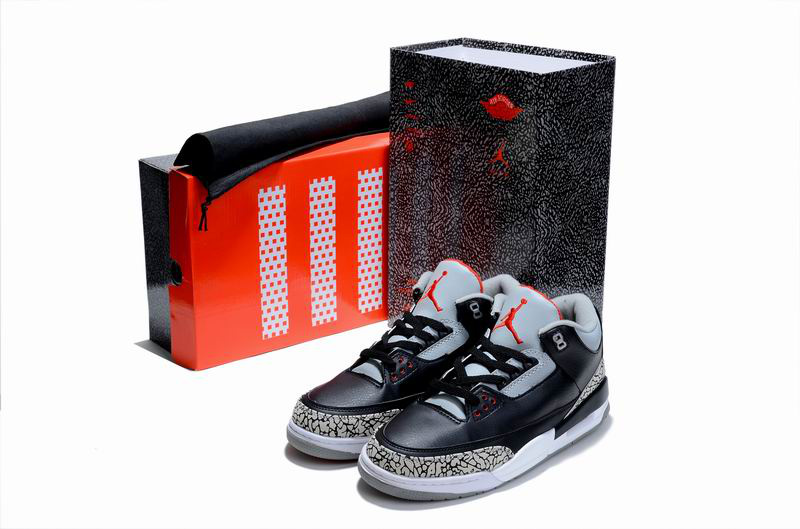 Air Jordan 3 Hardcover Box Black Cement White - Click Image to Close