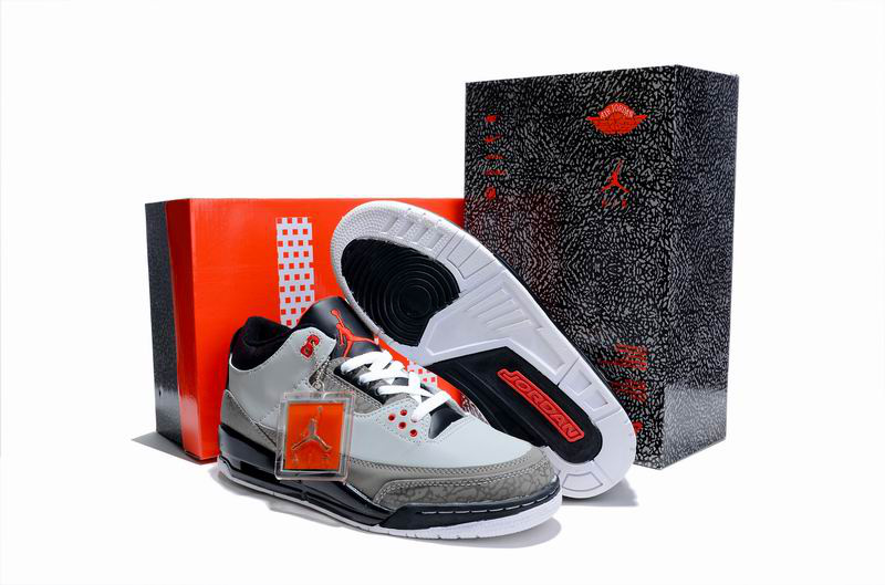 Air Jordan 3 Hardcover Box Grey Cement Black Shoes
