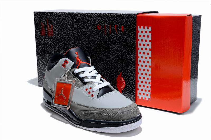 Air Jordan 3 Hardcover Box Grey Cement Black Shoes