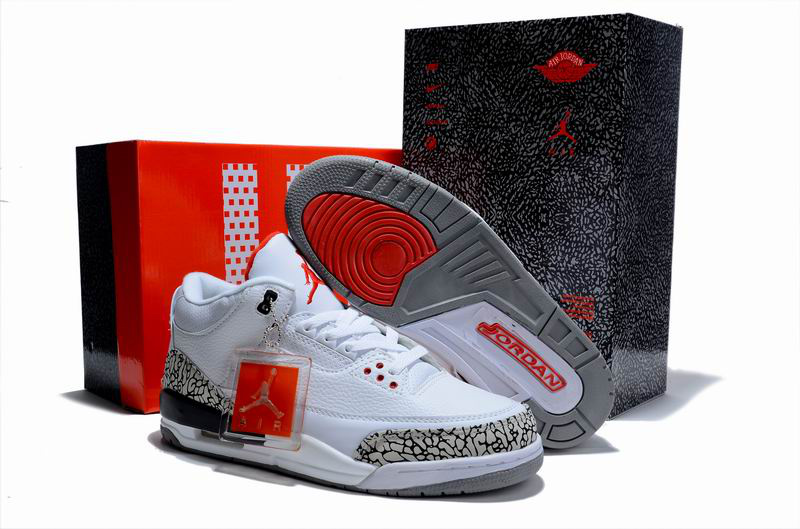 Air Jordan 3 Hardcover Box White Cement Shoes - Click Image to Close