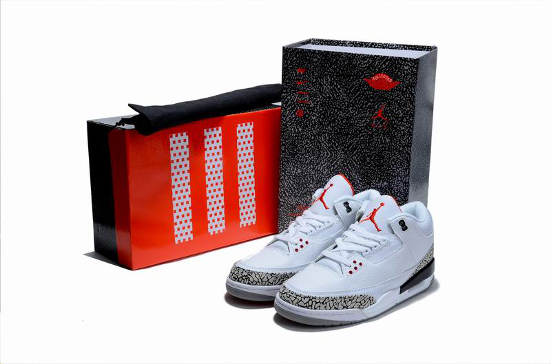 Air Jordan 3 Hardcover Box White Cement Shoes - Click Image to Close
