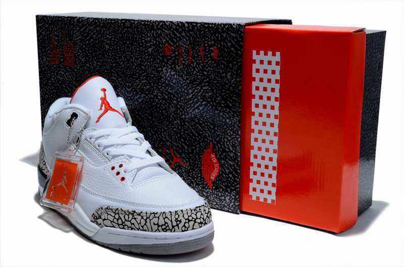 Air Jordan 3 Hardcover Box White Cement Shoes - Click Image to Close