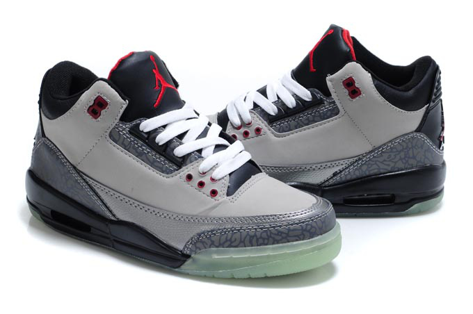 Air Jordan Shoes 3 Midnight Grey Black