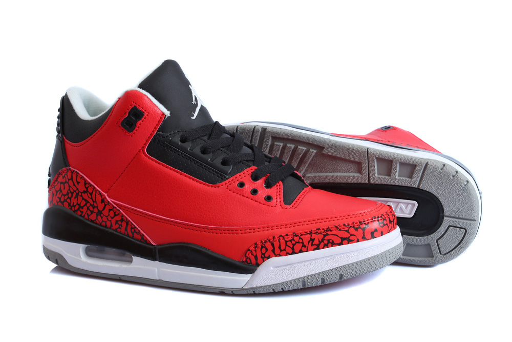 Air Jordan 3 Red Bulls Basketball Shoes - Click Image to Close