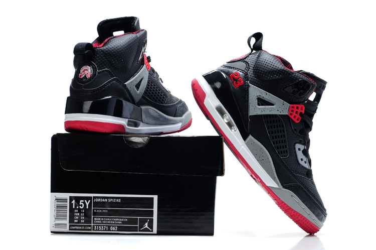 Air Jordan 3.5 Black Grey Red For Kids - Click Image to Close