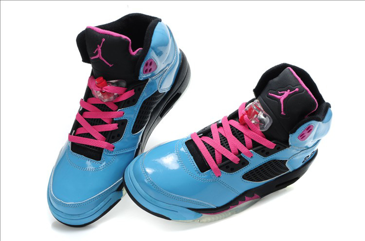 Air Jordan 3.5 Blue Black Pink For Women - Click Image to Close