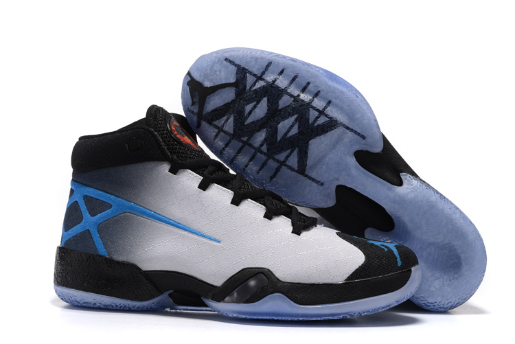 2016 Air Jordan 30 White Black Blue - Click Image to Close