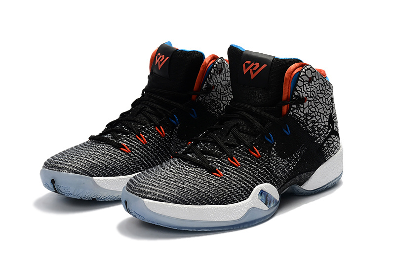 2017 Jordan 30.5 West Brook Black Grey Blue Shoes - Click Image to Close