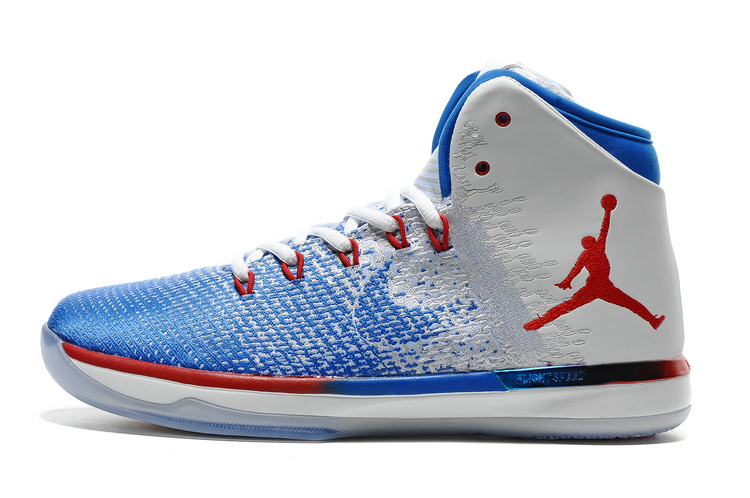 2016 Air Jordan 31 White Blue Red Shoes - Click Image to Close