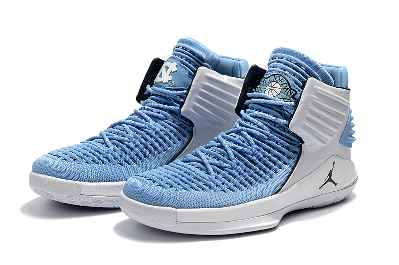 2017 Jordan 32 Light Blue Silver Shoes