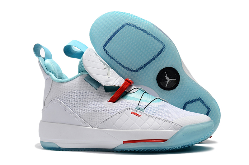 Air Jordan 33 White Blue Shoes