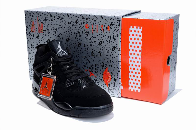 Air Jordan 4 Hardcover Box All Black Shoes