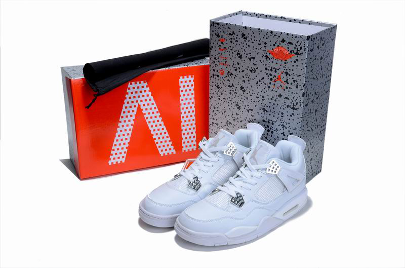 Air Jordan 4 Hardcover Box All White Shoes