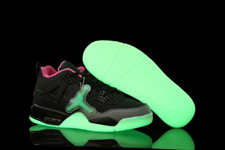 2012 Air Jordan 4 Midnight Black Pink Shoes