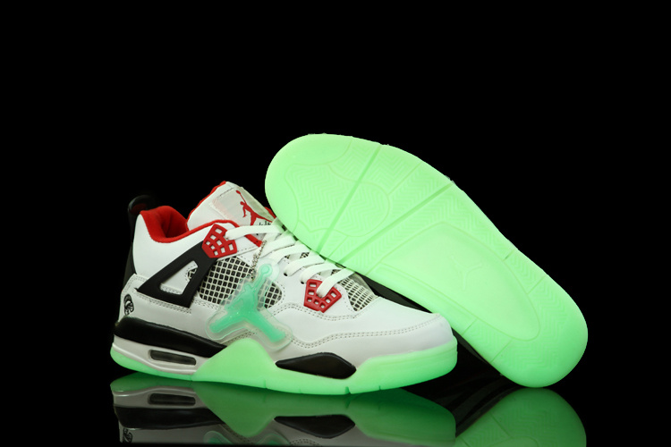 2012 Air Jordan 4 Midnight White Black Red Shoes