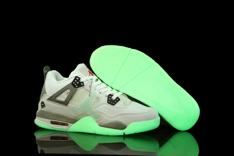 2012 Air Jordan 4 Midnight White Grey Shoes - Click Image to Close