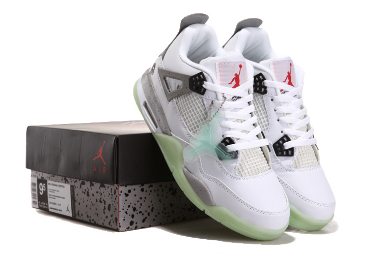 2012 Air Jordan 4 Midnight White Grey Shoes