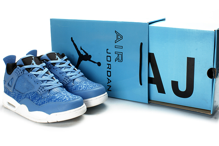 Air Jordan Shoes 4 Retro Classic Anniversary Blue - Click Image to Close