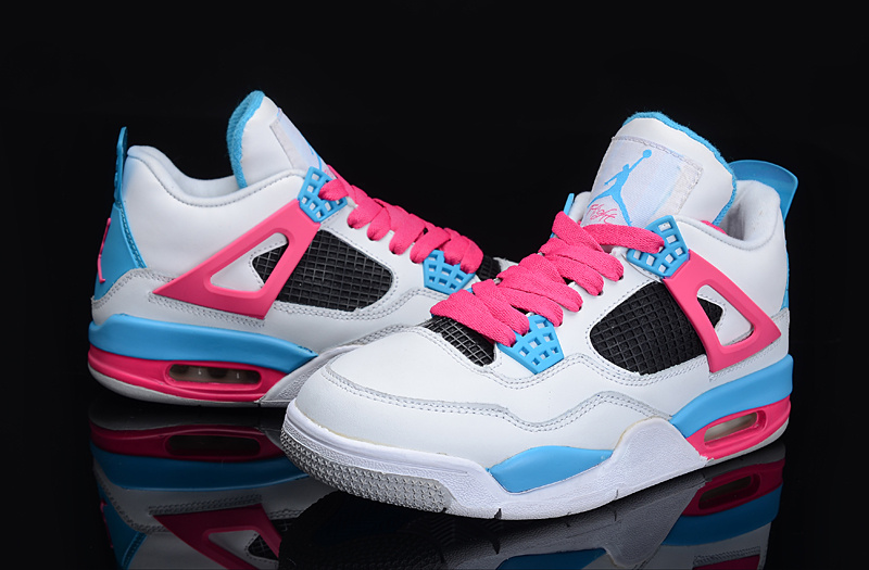 pink and blue jordan