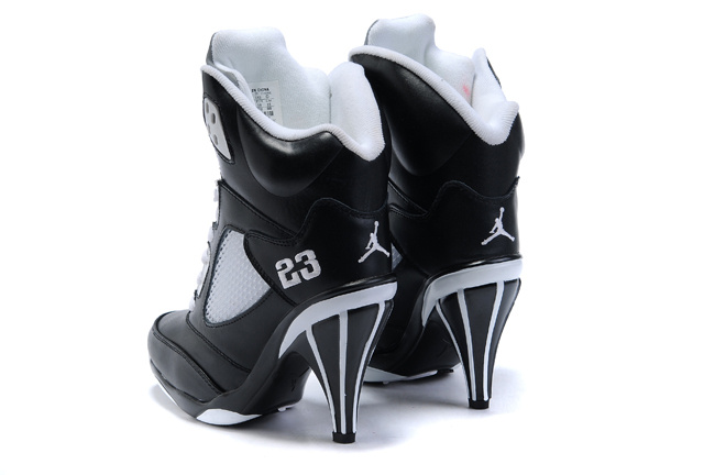 Air Jordan 5 High Heel Black Grey For Women