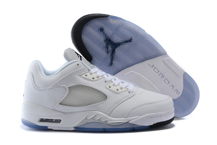 Latest Air Jordan 5 Low All White Shoes