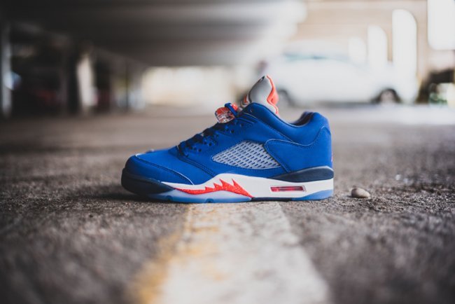 2016 Air Jordan 5 Retro Low Cavs Blue Red White Shoes