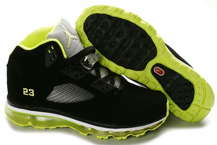 Air Jordan 5 Max Black Grey Green For Women