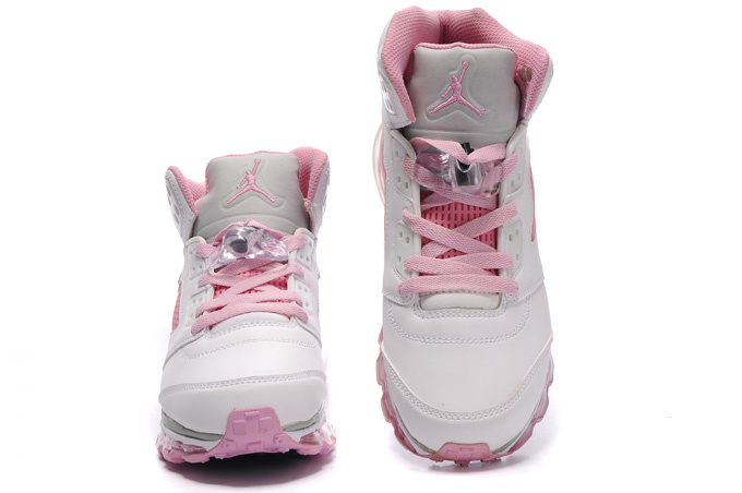 Air Jordan 5 Max White Pink Black For Women