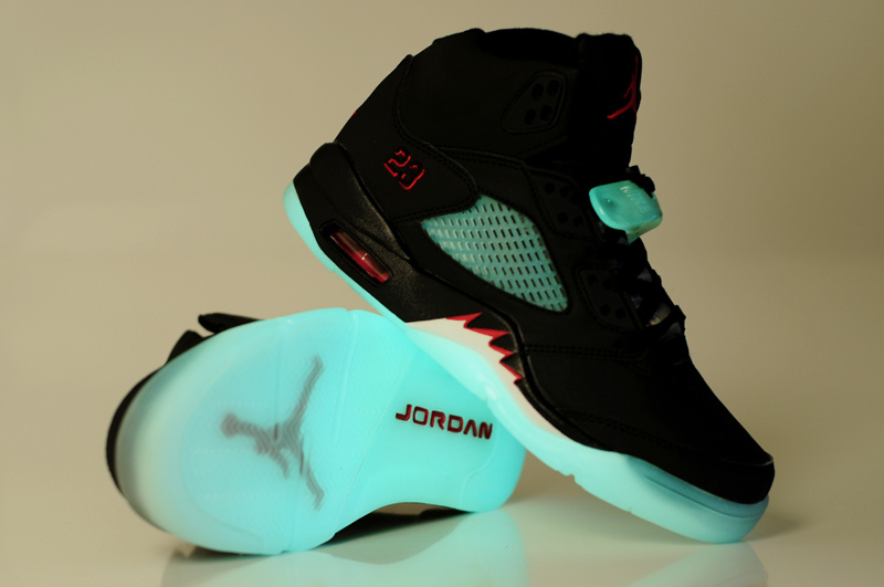 Air Jordan 5 Retro Midnight Black Red Shoes - Click Image to Close