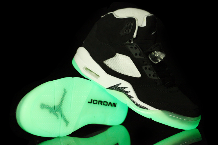 Air Jordan 5 Retro Midnight Black White Shoes - Click Image to Close