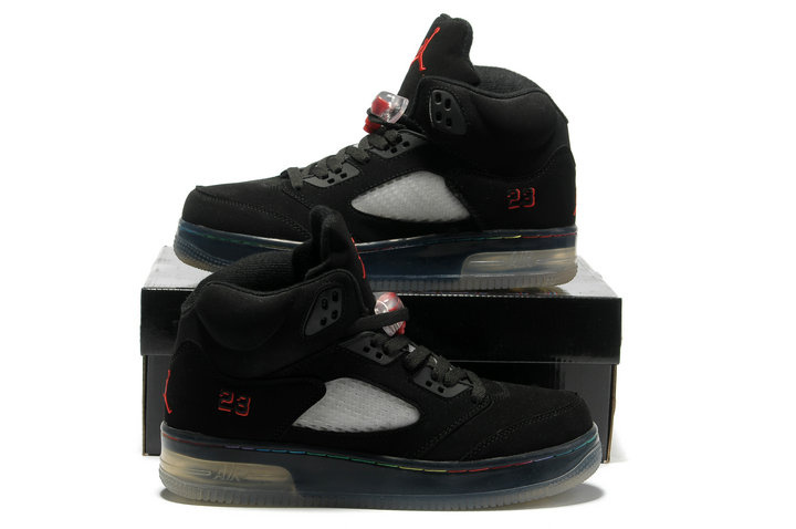 Air Jordan 5 Shine Sole All Black Shoes