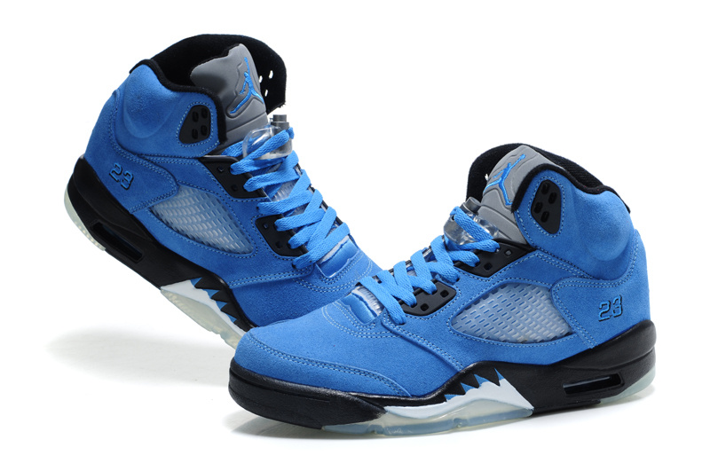 Air Jordan 5 Suede Blue Back Shoes