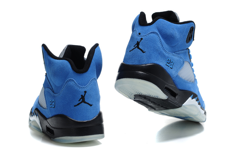 Air Jordan 5 Suede Blue Back Shoes - Click Image to Close
