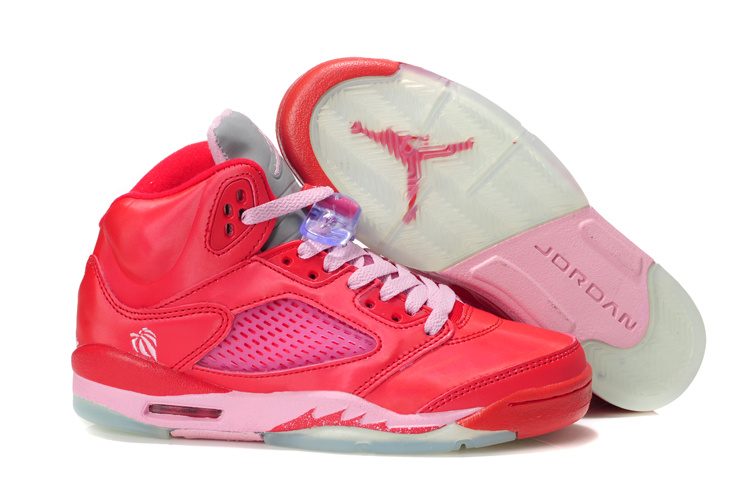 Air Jordan 5 Valentine's Day Red Pink Shoes