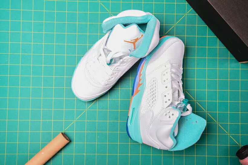 Air Jordan 5 White Moon Orange Shoes - Click Image to Close