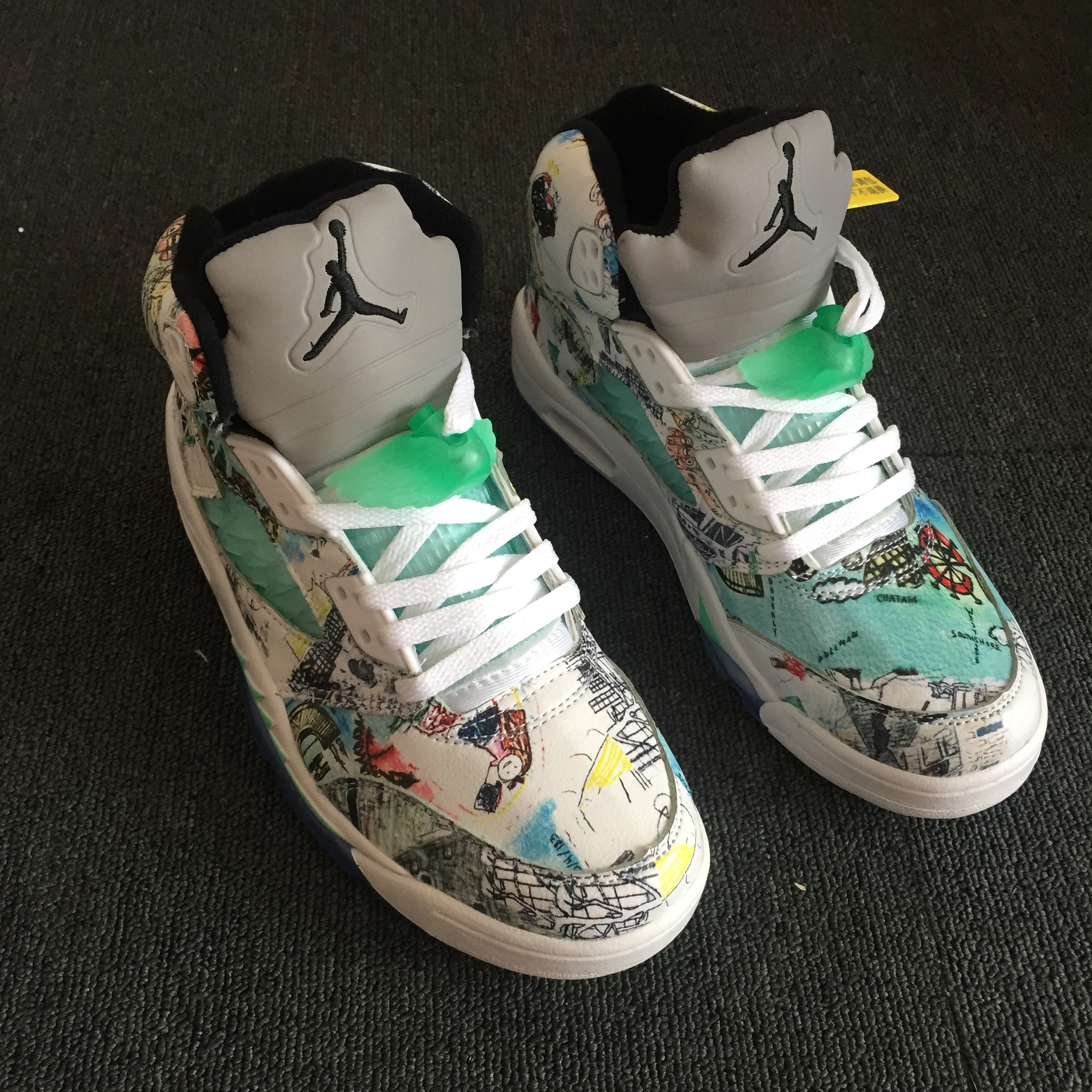 Air Jordan 5 Wings Graffiti Shoes