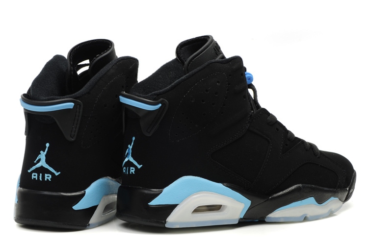 Air Jordan Retro 6 Black White Blue - Click Image to Close