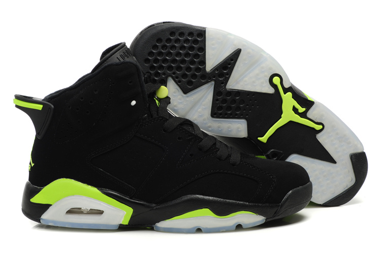 Air Jordan Retro 6 Black White Green