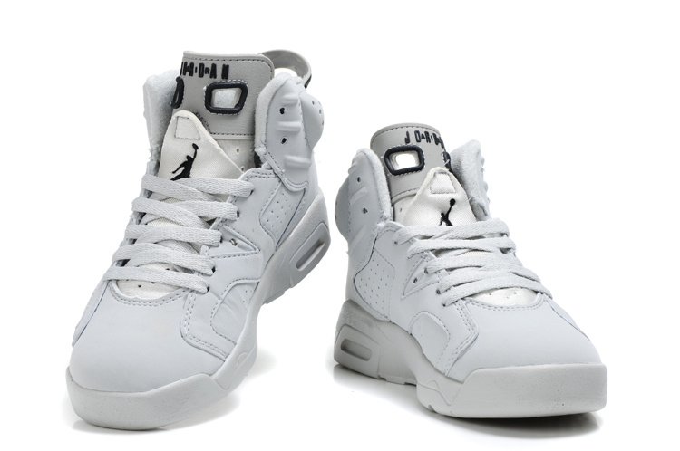 Comfortable Air Jordan 6 All White For Kids - Click Image to Close