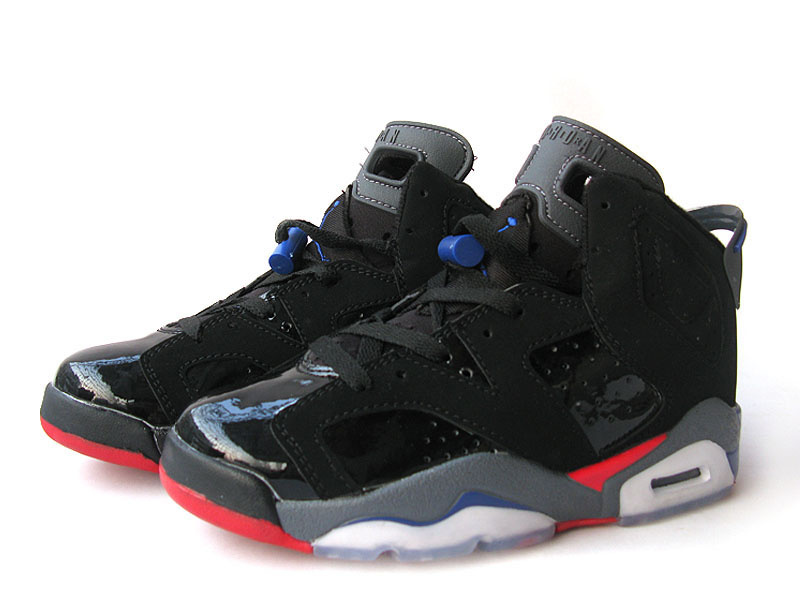 Air Jordan 6 Black Grey Red For Women - Click Image to Close