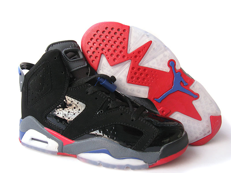 Air Jordan 6 Black Grey Red For Women