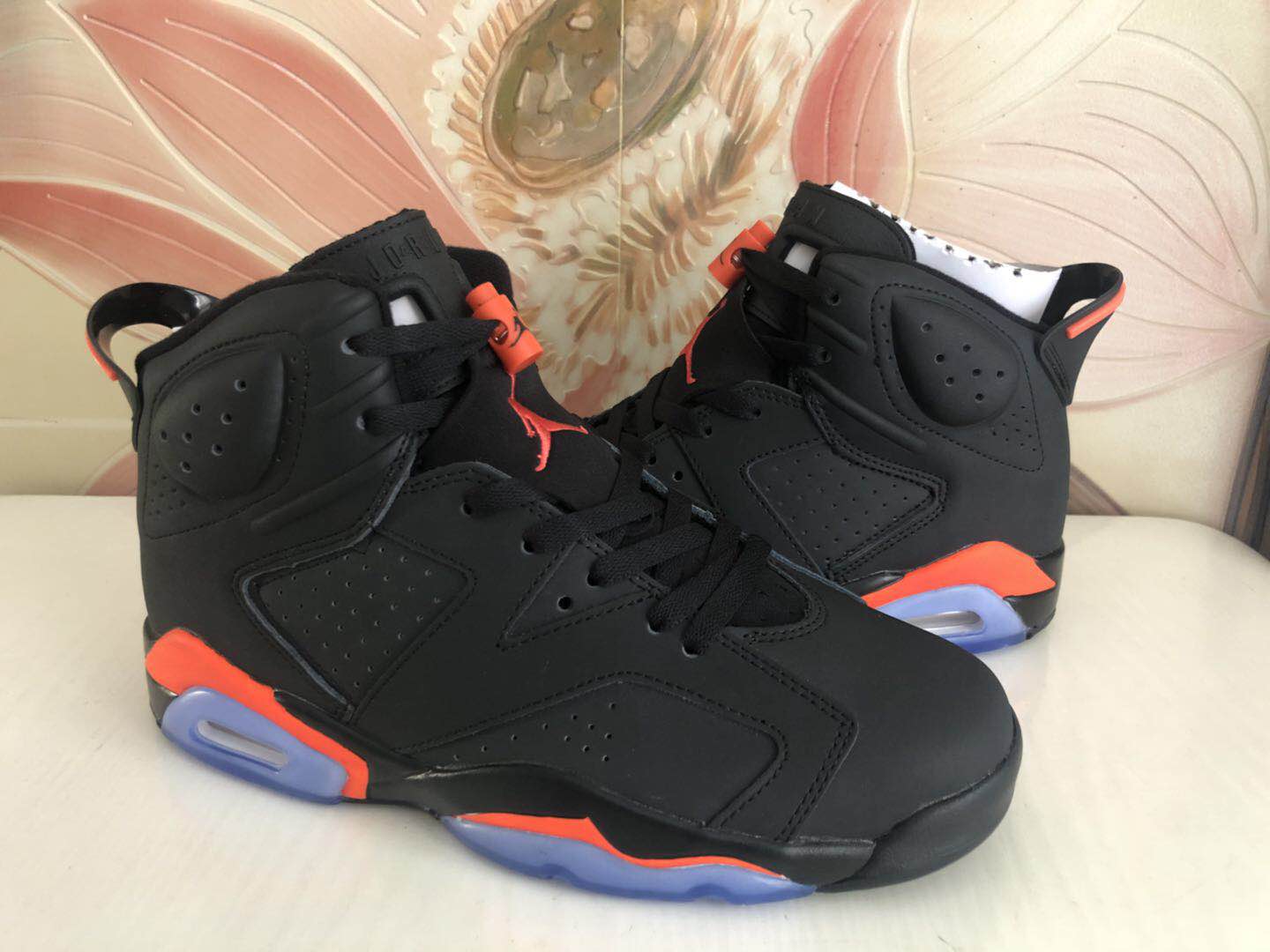 Air Jordan 6 Black Orange Shoes