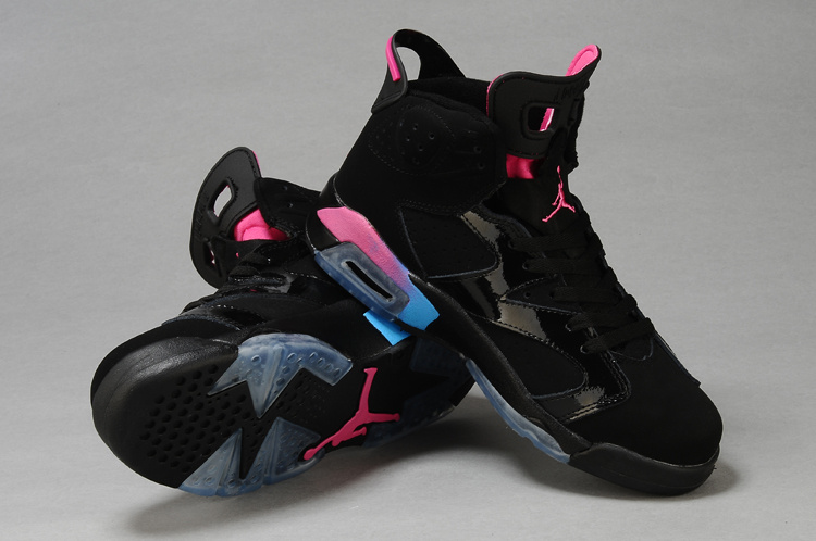 Air Jordan 6 Black Pink For Women - Click Image to Close