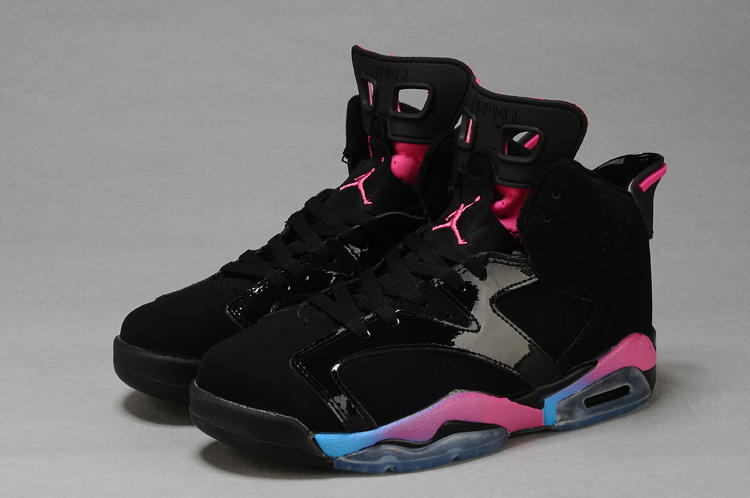 Air Jordan 6 Black Pink For Women - Click Image to Close