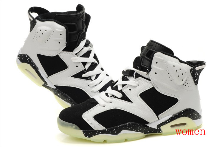 Air Jordan 6 Midnight White Black For Women - Click Image to Close