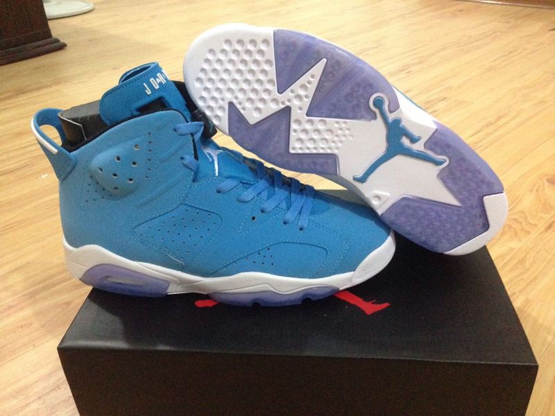 2015 Jordans 6 Pantone Blue White - Click Image to Close